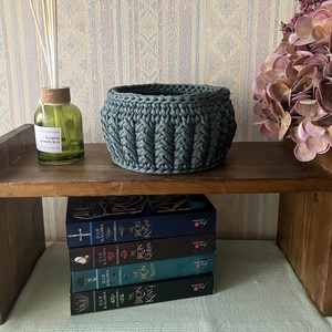 Horgolt tároló kosár - Meska.hu