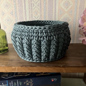 Horgolt tároló kosár - otthon & életmód - tárolás & rendszerezés - tárolókosár - Meska.hu