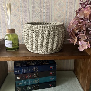 Horgolt tároló kosár - Meska.hu