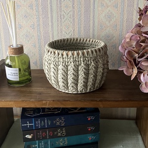 Horgolt tároló kosár - Meska.hu