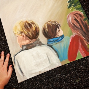 Gyerekek  - művészet - festmény - akril - Meska.hu