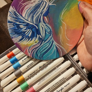 Angyal, Művészet, Festmény, Festmény vegyes technika, Festészet, Fotó, grafika, rajz, illusztráció, MESKA