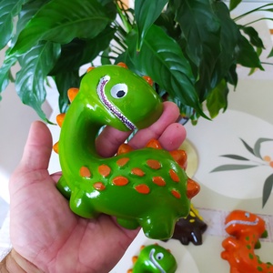 Festett Beton Dinoszaurusz. , Otthon & Életmód, Dekoráció, Dísztárgy, Festett tárgyak, Mindenmás, MESKA