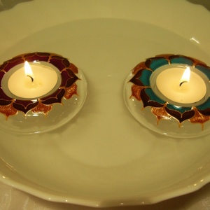 Tűz és víz úszó mécses -  - Meska.hu