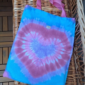 Egyedi festésű közepes méretű, kifordítható vászonszatyor - táska & tok - bevásárlás & shopper táska - shopper, textiltáska, szatyor - Meska.hu