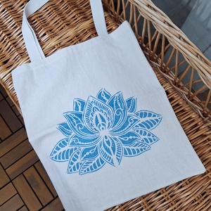 Egyedi, kézi festésű natúr vászon szatyor - táska & tok - bevásárlás & shopper táska - shopper, textiltáska, szatyor - Meska.hu