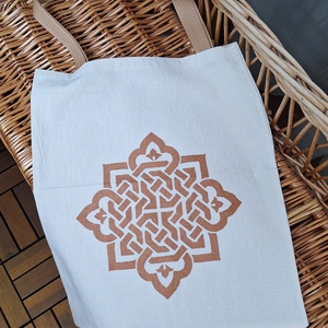 Egyedi, kézi festésű natúr vászon szatyor, Táska & Tok, Bevásárlás & Shopper táska, Shopper, textiltáska, szatyor, Varrás, MESKA