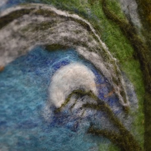 Túloldalon - Nemezelt gyapjú falikép - művészet - textilkép - nemezelt - Meska.hu