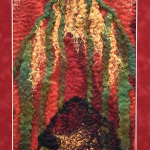 Fény - Nemezelt gyapjú falikép - művészet - textilkép - nemezelt - Meska.hu