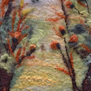 Erdő mélyén - Nemezelt gyapjú falikép - művészet - textilkép - nemezelt - Meska.hu