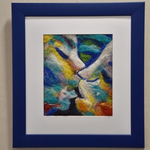 Érzés - Nemezelt gyapjú falikép - Meska.hu