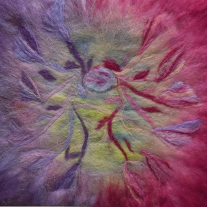 Kapcsolódás - Nemezelt gyapjú falikép - művészet - textilkép - nemezelt - Meska.hu