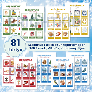 81db szókártya és kreatív feladatok,játékok 4-6 éveseknek - játék & sport - készségfejlesztő és logikai játék - oktató játékok - Meska.hu