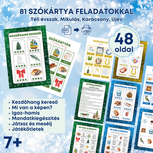 81db szókártya és kreatív feladatok,játékok 7+ éveseknek - játék & sport - készségfejlesztő és logikai játék - oktató játékok - Meska.hu