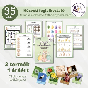 Húsvéti foglalkoztató óvodásoknak + tavaszi szókártya PDF - Meska.hu