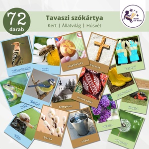 Húsvéti foglalkoztató óvodásoknak + tavaszi szókártya PDF - játék & sport - készségfejlesztő és logikai játék - oktató játékok - Meska.hu