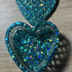 Epoxi Szív alakú ékszertartó, Ékszer, Ékszertartó, Ékszerdoboz, Mindenmás, MESKA