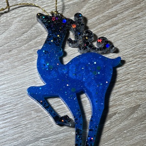 Csillogó szarvas karácsonyfadísz-Ünnepi csoda - karácsony - karácsonyi lakásdekoráció - karácsonyfadíszek - Meska.hu