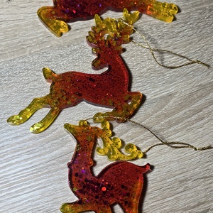 Csillogó szarvas karácsonyfa dísz-Ünnepi csoda - Meska.hu