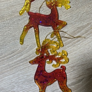 Csillogó szarvas karácsonyfadísz-Ünnepi csoda - Meska.hu