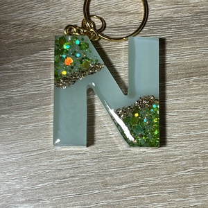 Csillogó betűs kulcstartó - Meska.hu