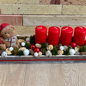 Adventi macis asztaldísz2 - Meska.hu