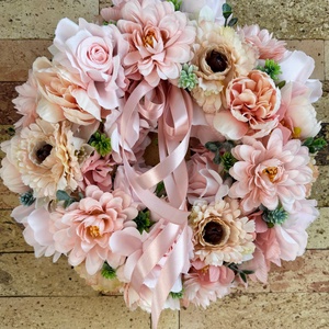 Tavaszi pasztell színű ajtódísz - Meska.hu