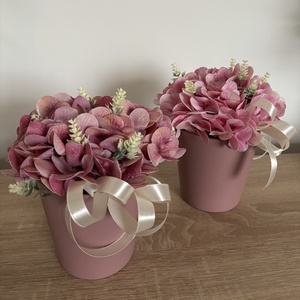 Hortenziás asztaldísz lila kaspós , Otthon & Életmód, Dekoráció, Asztal és polc dekoráció, Asztaldísz, , MESKA