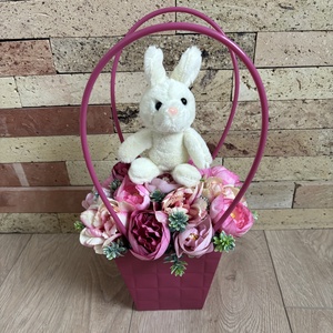 Rózsaszín virágtáska ballagásra  - Meska.hu