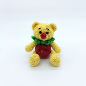 Amigurumi eper macika, Játék & Sport, Plüssállat & Játékfigura, Maci, Horgolás, MESKA