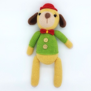 Gyermeki csodák Amigurumi kutya sapkában, Játék & Sport, Plüssállat & Játékfigura, Kutya, Horgolás, MESKA