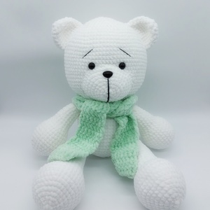 Téli bekuckózás Hatalmas pihe-puha amigurumi maci - Meska.hu