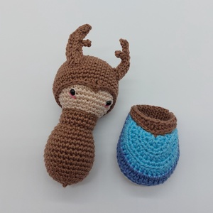 Átalakulás Amigurumi szarvasbogár - játék & sport - plüssállat & játékfigura - más figura - Meska.hu