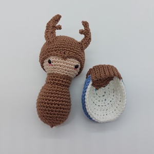 Átalakulás Amigurumi szarvasbogár - játék & sport - plüssállat & játékfigura - más figura - Meska.hu