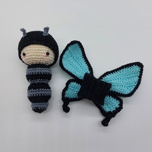Fergeteges átalakulás Amigurumi fecskefarkú pillangó - játék & sport - plüssállat & játékfigura - más figura - Meska.hu