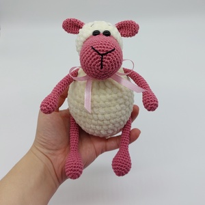 Amigurumi bárányka - játék & sport - plüssállat & játékfigura - plüss bárány - Meska.hu