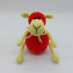 Pihe-puha amigurumi bárányka, Játék & Sport, Plüssállat & Játékfigura, Plüss bárány, Horgolás, MESKA