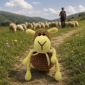 Pihe-puha amigurumi bárányka, Játék & Sport, Plüssállat & Játékfigura, Plüss bárány, Horgolás, MESKA