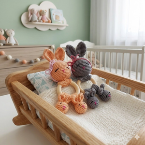 Boldog babavilág Amigurumi nyuszis csörgők - Meska.hu