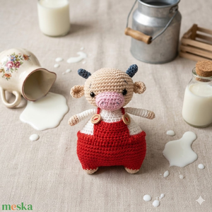 Amigurumi tehén - Meska.hu