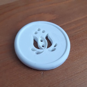 Tulipános gomb - 4 db, Ékszer, Kitűző és Bross, Kitűző, Újrahasznosított alapanyagból készült termékek, Mindenmás, MESKA
