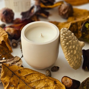 ACORN - makk alakú tégelyes illatgyertya, Otthon & Életmód, Gyertya, illat, aroma, Gyertya, Gyertya-, mécseskészítés, MESKA