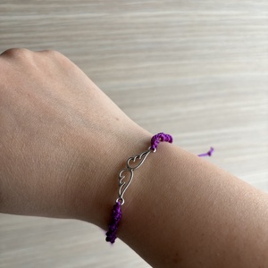 Egyedi spirálcsomós makramé karkötő - ékszer - karkötő - fonott karkötő - Meska.hu