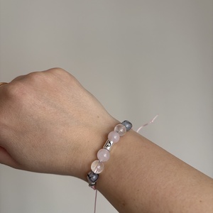 Egyedi ásványos makramé karkötő - ékszer - karkötő - ásványkarkötő - Meska.hu