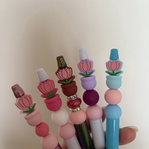 Különleges, egyedi kaspós virágos toll - otthon & életmód - papír, írószer - ceruza & toll - Meska.hu