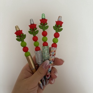 Piros rózsás toll, Otthon & Életmód, Papír, írószer, Ceruza & Toll, Mindenmás, MESKA