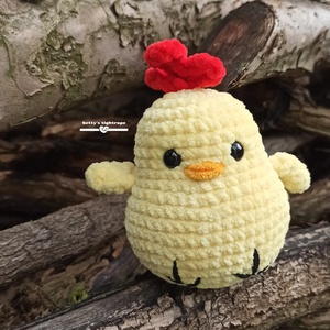 Horgolt csibe - játék & sport - plüssállat & játékfigura - madár - Meska.hu