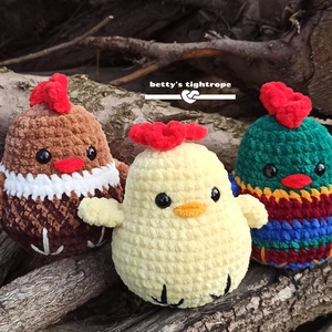 Horgolt csibe - játék & sport - plüssállat & játékfigura - madár - Meska.hu