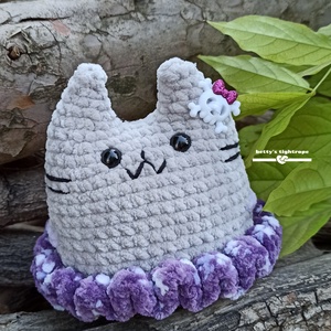 Horgolt plüss Pusheen cica  - játék & sport - plüssállat & játékfigura - cica - Meska.hu