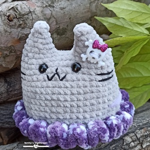 Horgolt plüss Pusheen cica  - játék & sport - plüssállat & játékfigura - cica - Meska.hu